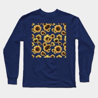 Sunflower Pattern Long Sleeve T-Shirt